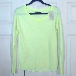 AMERICAN EAGLE X-Small Bright Yellow Pullover Sweater Sweatshirt Crewneck NWT